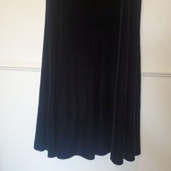 Patra Velvet Maxi Skirt 10 Whimsigoth Dark Fairy Vamp Grunge Witchy USA Vtg 80s - Picture 9 of 13